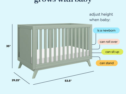 M22501LS,DaVinci,Otto 3-in-1 Convertible Crib in Light Sage