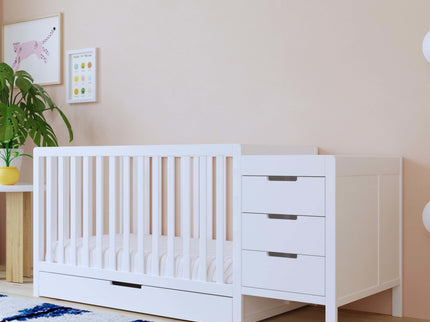 F11991W,Carter's,Colby 4-in-1 Convertible Crib & Changer Combo in White