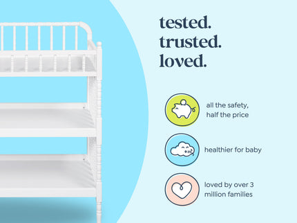 M0302WP,DaVinci,Jenny Lind Changing Table in White Finish