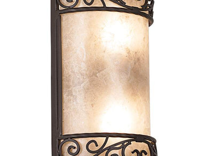 Natural Mica 12 1/2" High Wall Sconce Fixtures Set of 2