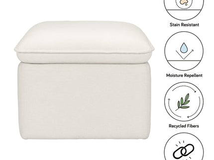 M20985PCMEW,Babyletto,Cali Storage Ottoman in Performance Cream Eco-Weave