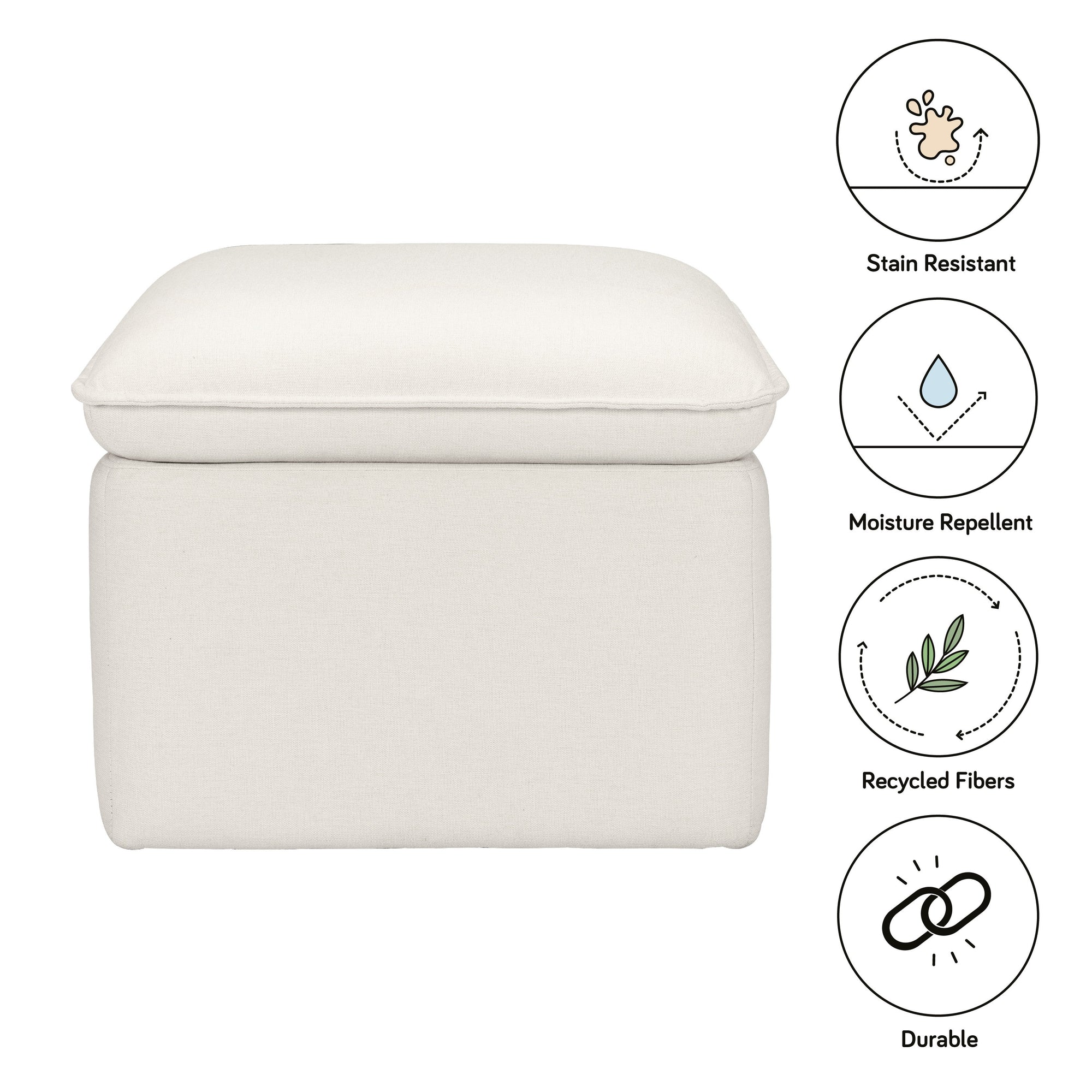 M20985PCMEW,Babyletto,Cali Storage Ottoman in Performance Cream Eco-Weave