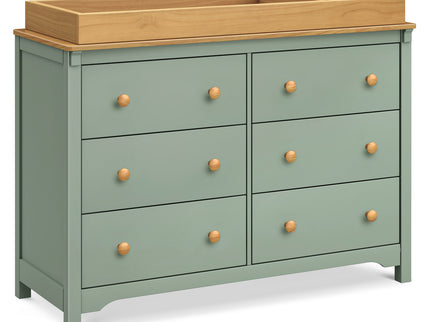 M27226LSHY,DaVinci,Shea 6-Drawer Dresser in Light Sage and Honey