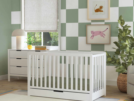 F11951W,Carter's,Colby 4-in-1 Convertible Crib w/ Trundle Drawer in White
