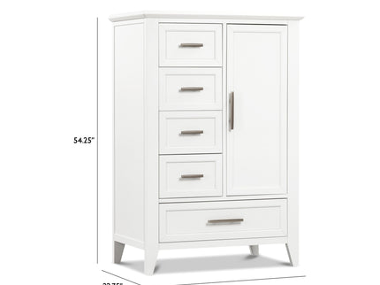 B14427RW,Monogram by Namesake,Beckett Chifforobe in Warm White