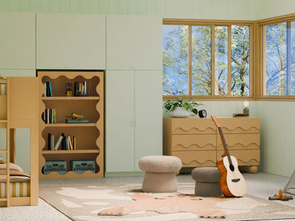 M31685CSG,Babyletto Kids,Mushroom Pouf in Chai Shearling