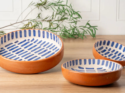 Moroccan Nesting Dish Set - Blue Stripe