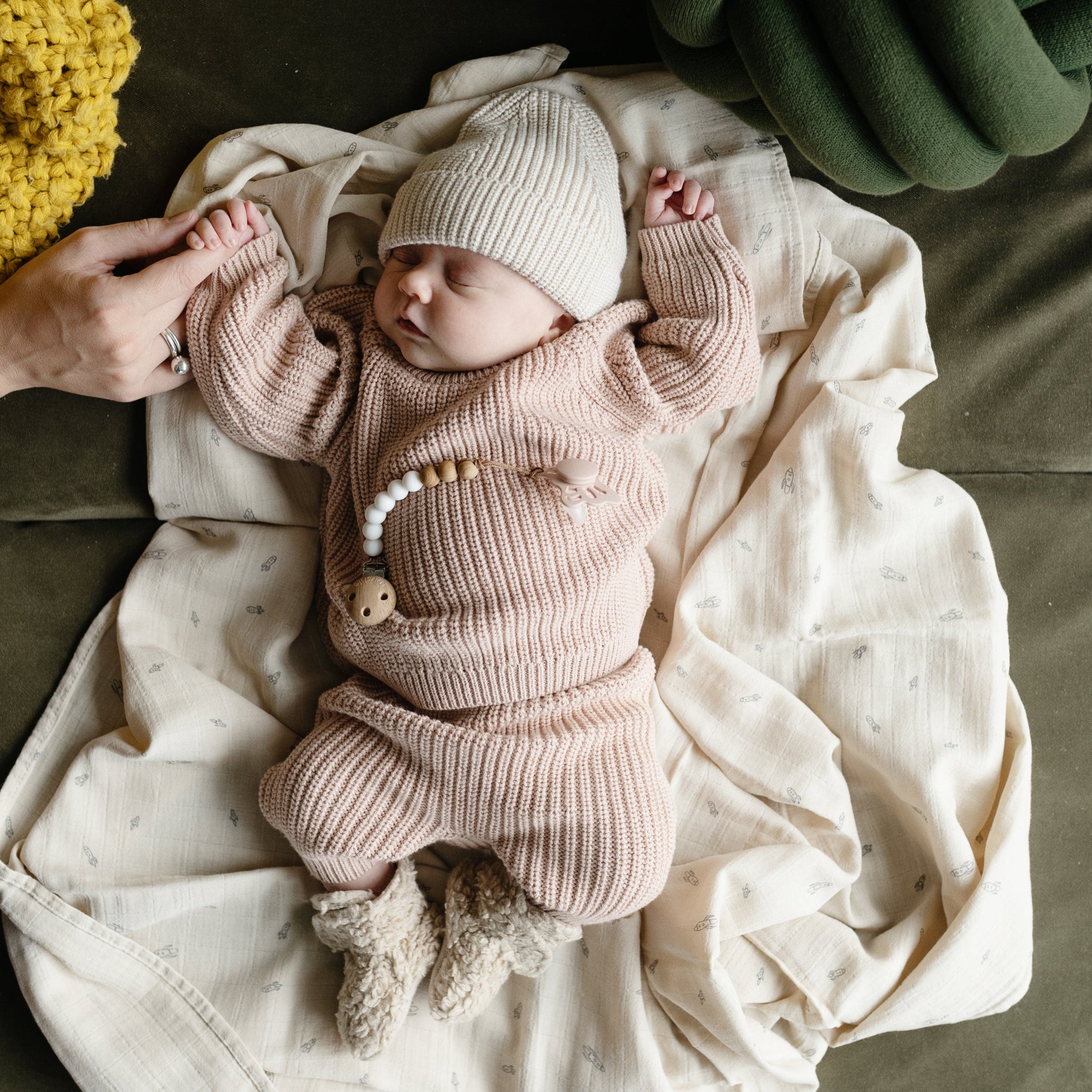 Mushie Silicone Pacifier Clip | Eva
