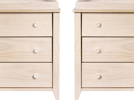 M10323NXW,Babyletto,Sprout 3-Drawer Changer Dresser in Washed Natural and White