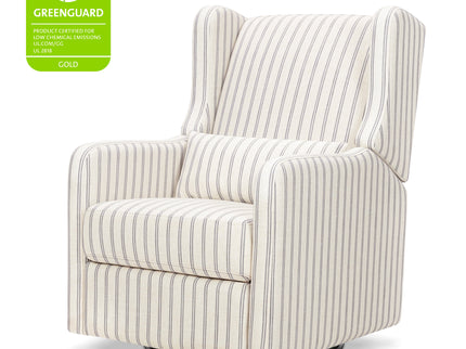 F19587PCDS,Carter's,Arlo Recliner and Swivel Glider in Performance Charcoal Double Stripe Linen