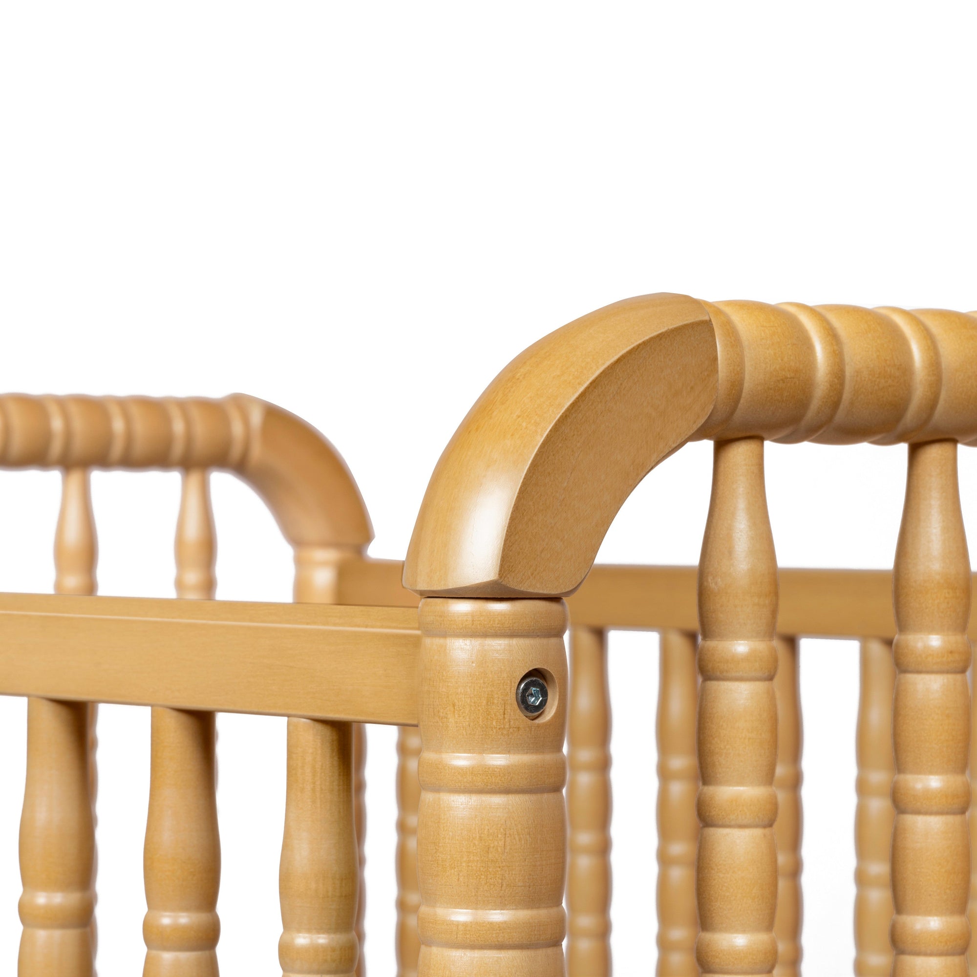 M7398HY,DaVinci,Jenny Lind 3-in-1 Convertible Mini Crib in Honey
