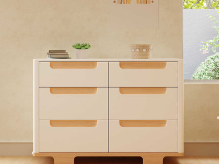M23426WN,Babyletto,Yuzu 6-Drawer Dresser in White/Natural