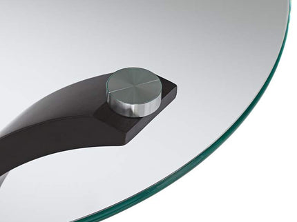 Niles 17 3/4" Wide Bent Wood and Glass Modern Accent Table