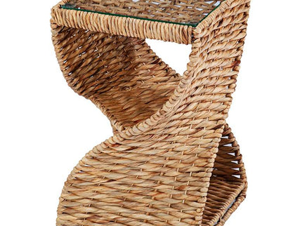Nivala 14 1/4" Wide Natural Water Hyacinth Side Table