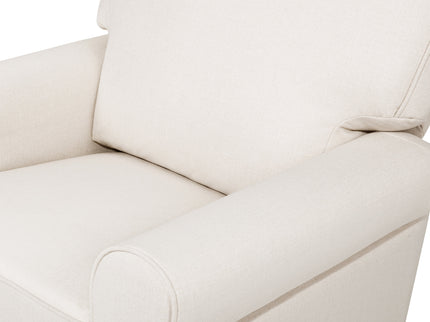 B17787PNET,Monogram by Namesake,Monroe Pillowback Power Recliner in Performance Natural Eco-Twill