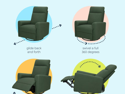 M29987PNG,DaVinci,Erin Recliner and Swivel Glider in Pine Green