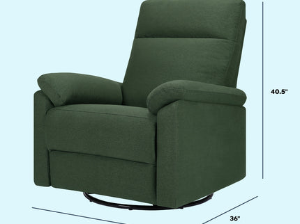 M24387PNG,DaVinci,Suzy Swivel Recliner in Pine Green