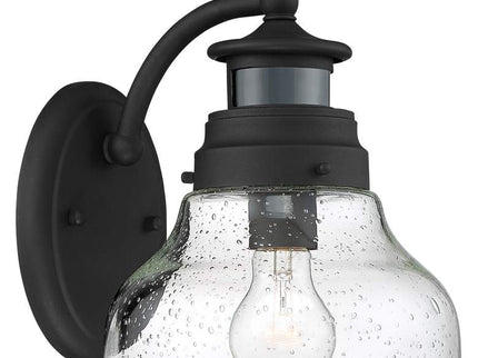 Nobel 10" High Black Motion Sensor Outdoor Wall Light