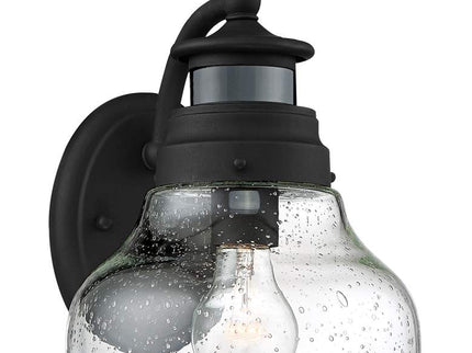 Nobel 10" High Black Motion Sensor Outdoor Wall Light