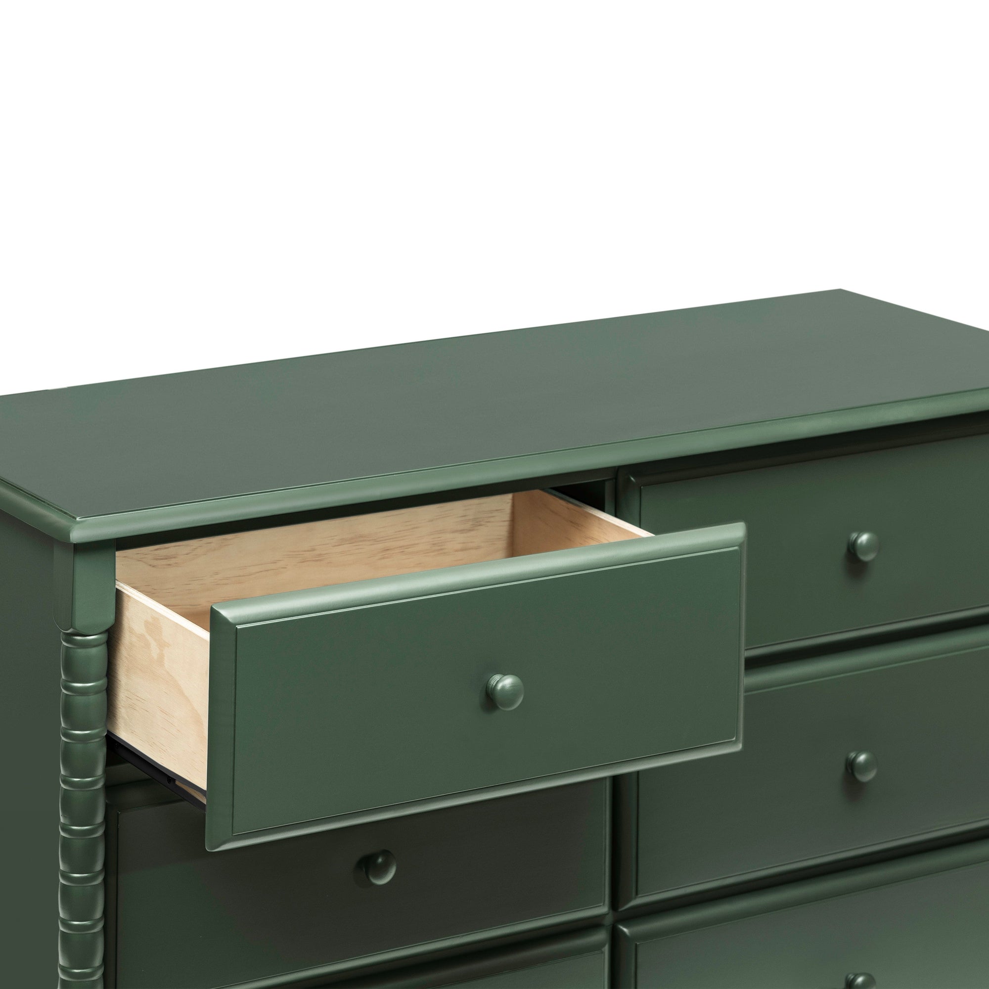 M7326FRGR,DaVinci,Jenny Lind Spindle 6-Drawer Dresser in Forest Green