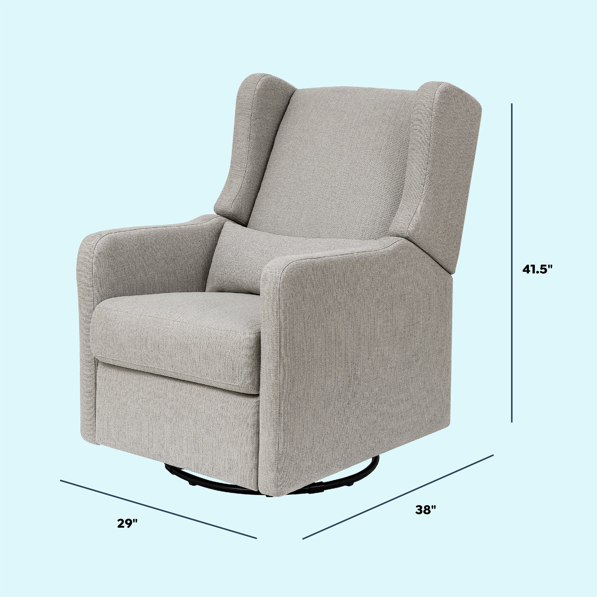 F19587PFTGRY,Carter's,Arlo Recliner and Swivel Glider in Performance Grey Linen