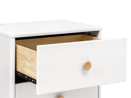M9060WN,Babyletto,Lolly Nightstand with USB Port in White and Natural