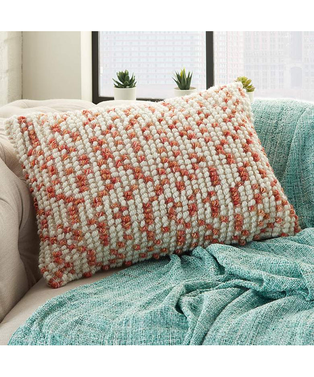 Nourison Coral Loop Dots 20"x14" Outdoor Throw Pillow