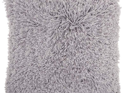 Nourison Gray Curly Shag 20" Square Indoor Throw Pillow