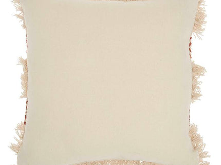 Nourison Shag Cream Metallic Ribbon 20" Square Throw Pillow