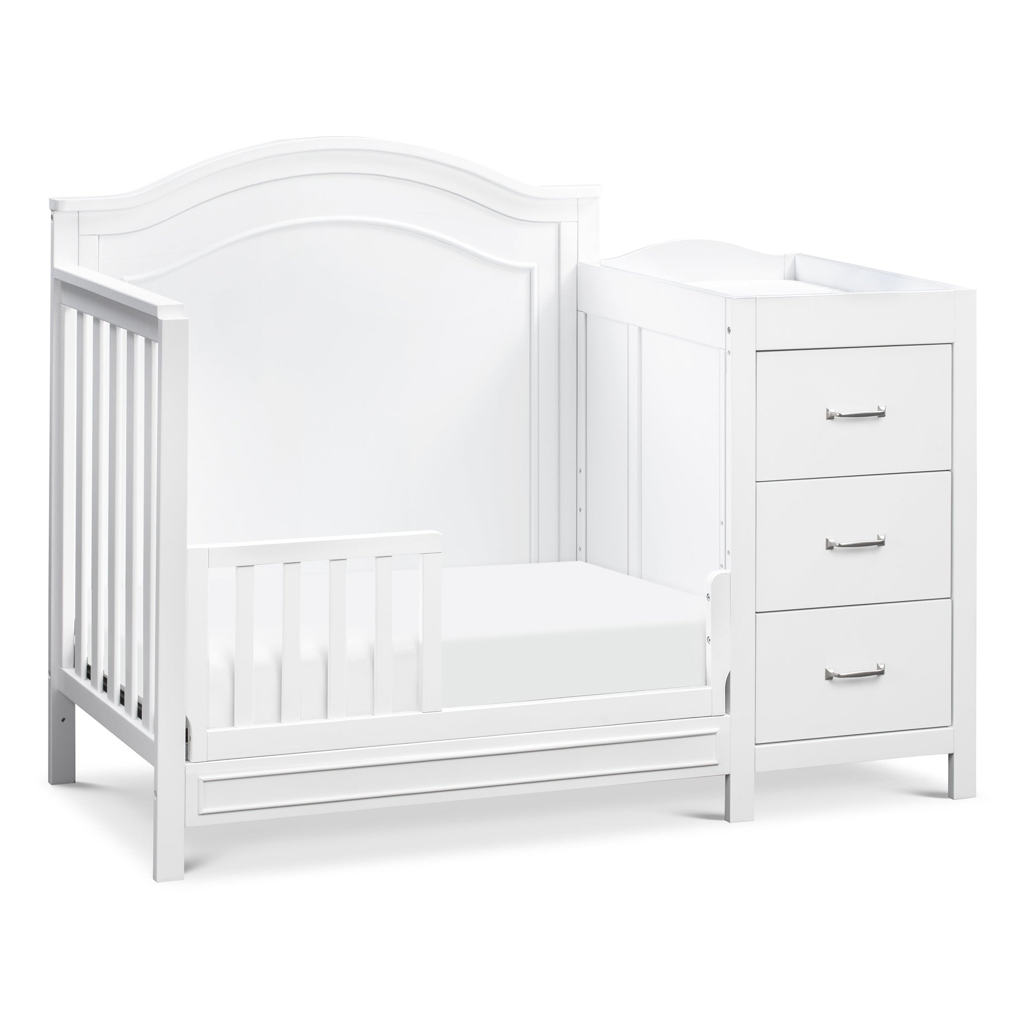 M12881W,DaVinci,Charlie 4-in-1 Convertible Mini Crib & Changer in White