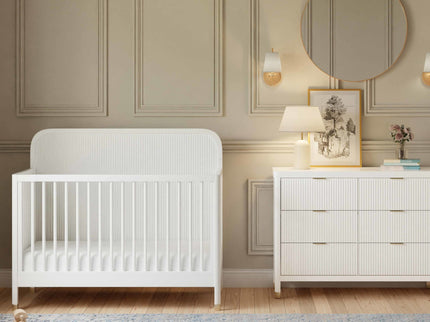 M26701RW,Namesake,Brimsley Tambour 4-in-1 Convertible Crib in Warm White