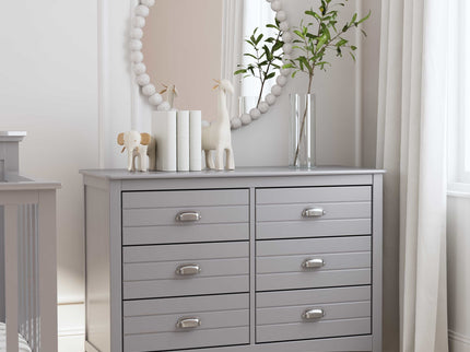 F16906G,Carter's,Nolan 6-Drawer Double Dresser in Grey