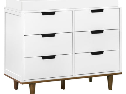 W4926WL,DaVinci,Marley 6-Drawer Double Dresser in White/Walnut