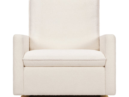 M20984CSHLB,Babyletto,Cali Pillowback Chair and a Half Glider in Chantilly Fleece w/ Light Wood Base