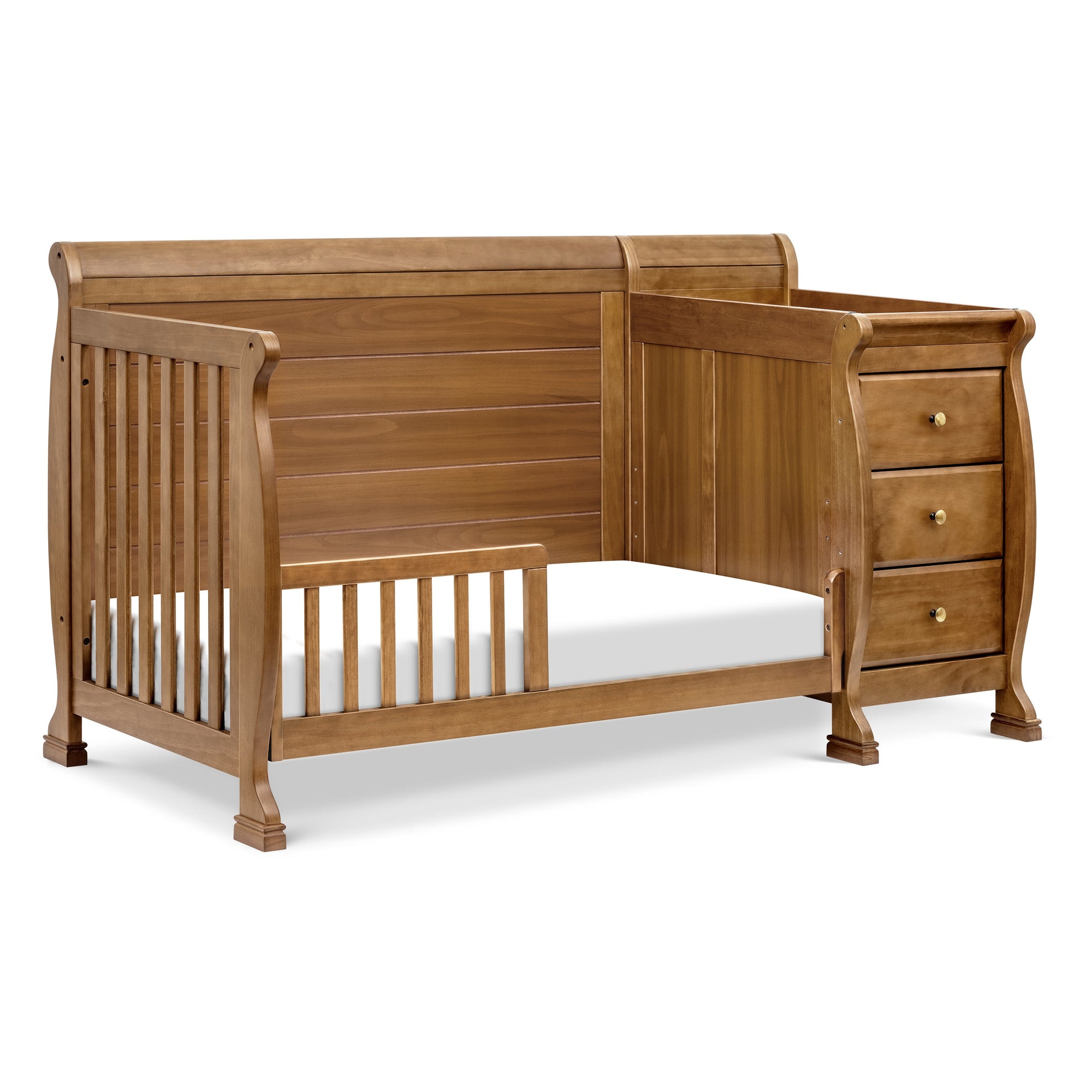 M5582CT,DaVinci,Kalani 4-in-1 Convertible Crib & Changer in Chestnut