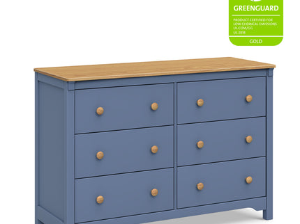 M27226CVBHY,DaVinci,Shea 6-Drawer Dresser in Cove Blue and Honey