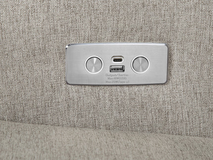 M21987PGEW,Namesake,Harbour Power Recliner in Performance Grey Eco-Weave