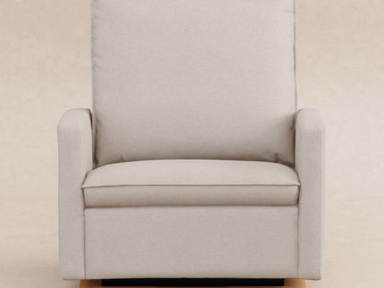 M20984PBEWLB,Babyletto,Cali Pillowback Chair and a Half Glider in Performance Beach Eco-Weave w/ Light Wood Base