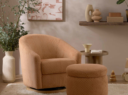 M22985CVC,Babyletto,Enoki Storage Ottoman in Canyon Velvet Checker