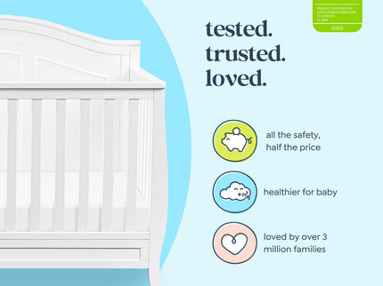 M20101W,DaVinci,Emmett 4-in-1 Convertible Crib in White