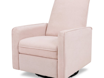 M19387PBPEW,DaVinci,Penny Swivel Recliner in Performance Pale Blush Pink Eco-Weave
