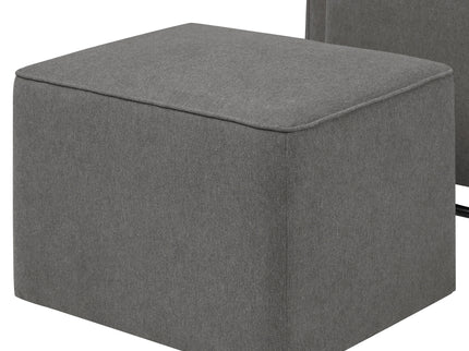 M11687GY,DaVinci,Olive Glider and Ottoman in Dark Grey Finish w/Dark Grey Piping