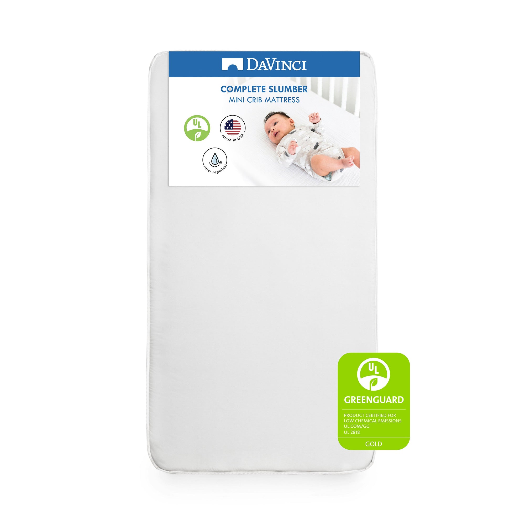 M5386C,DaVinci,Complete Slumber Mini Crib Mattress 100% Non-Toxic & Waterproof