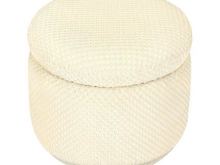 M22985IVC,Babyletto,Enoki Storage Ottoman in Ivory Velvet Checker