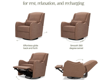 M27787PREB,Namesake,Devon Recliner and Swivel Glider in Performance Dusty Rose Eco-Basketweave