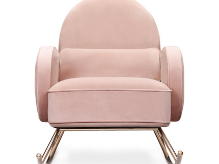 NW17087BPV,Nursery Works,Compass Rocker in Blush Velvet with Rose Gold Legs