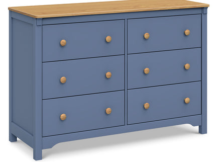 M27226CVBHY,DaVinci,Shea 6-Drawer Dresser in Cove Blue and Honey