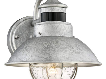Oberlin 9" Galvanized Steel Motion Sensor Outdoor Wall Light