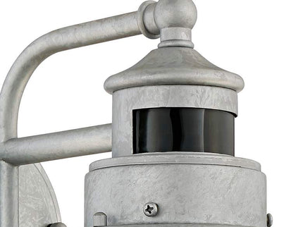 Oberlin 9" Galvanized Steel Motion Sensor Outdoor Wall Light