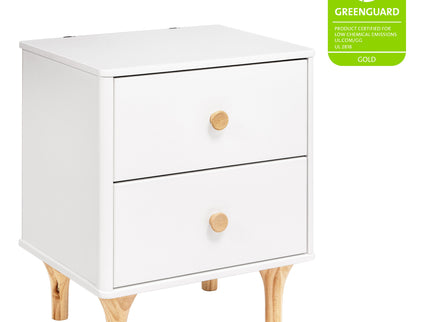 M9060WN,Babyletto,Lolly Nightstand with USB Port in White and Natural